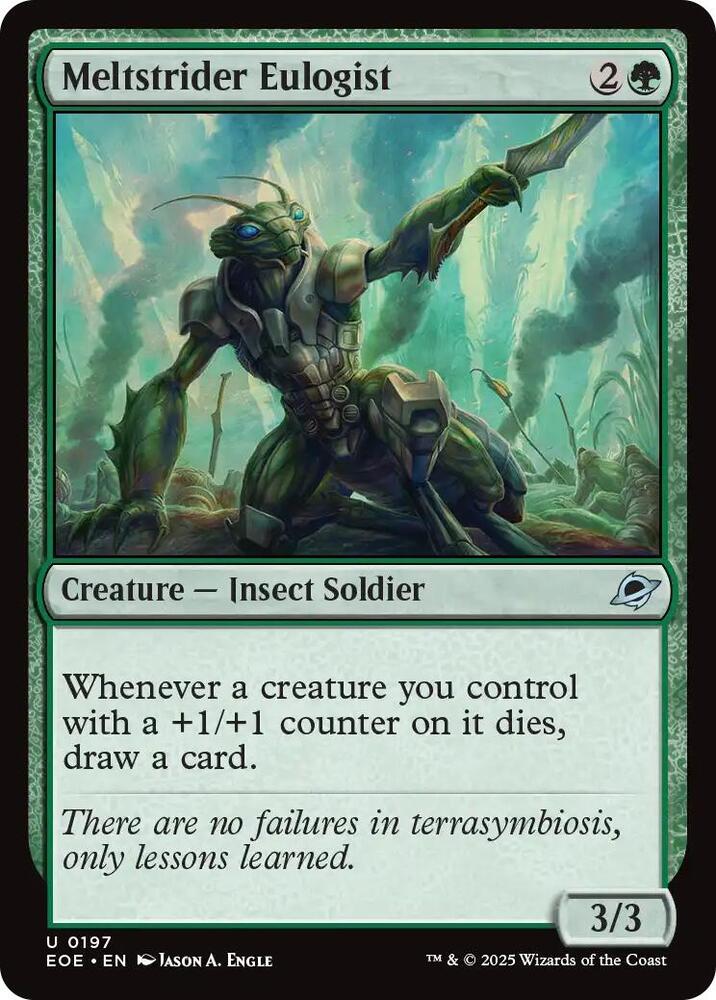Meltstrider Eulogist 197 card from Edge of Eternities