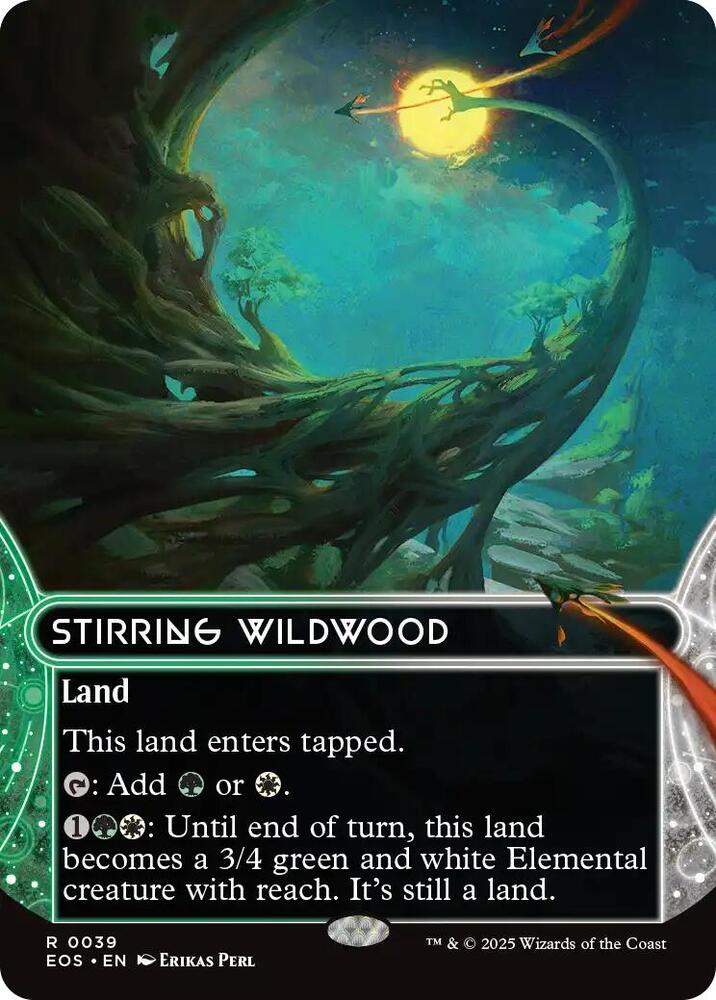 Stirring Wildwood (Borderless) 39 card from Edge of Eternities: Stellar Sights