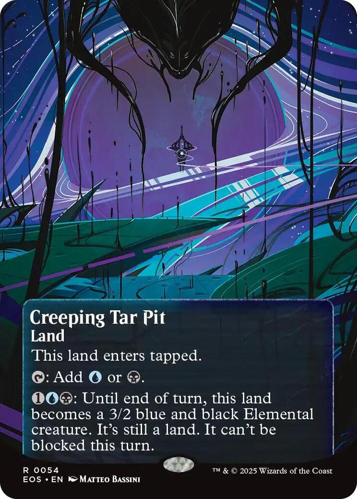 Creeping Tar Pit (Borderless) 54 card from Edge of Eternities: Stellar Sights