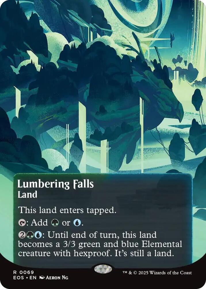 Lumbering Falls (Borderless) 69 card from Edge of Eternities: Stellar Sights