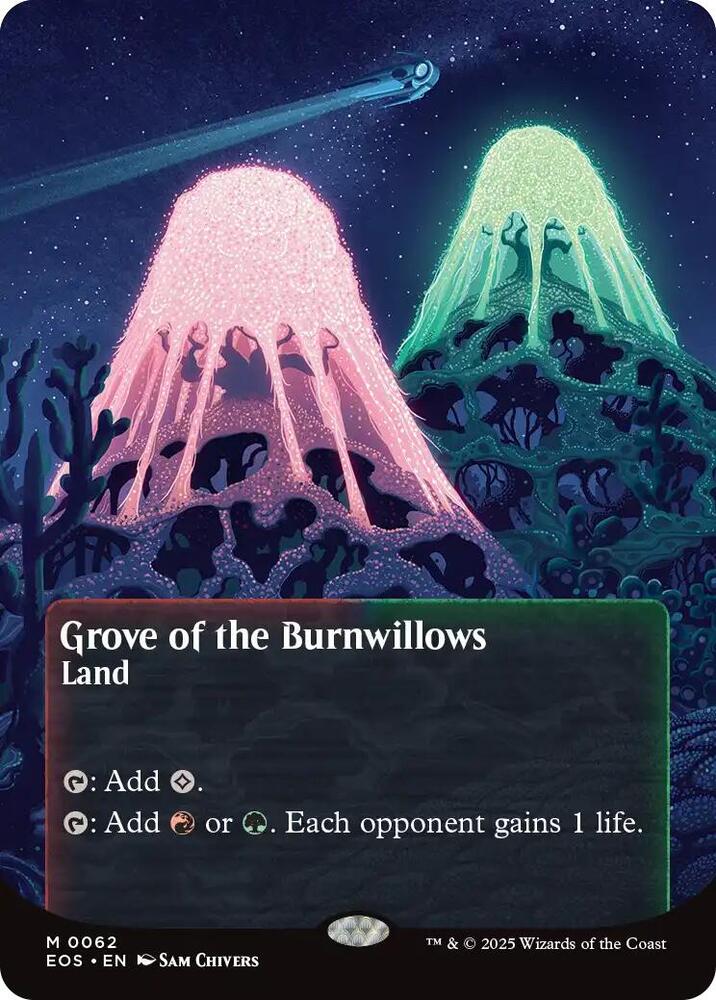 Grove of the Burnwillows (Borderless) 62 card from Edge of Eternities: Stellar Sights