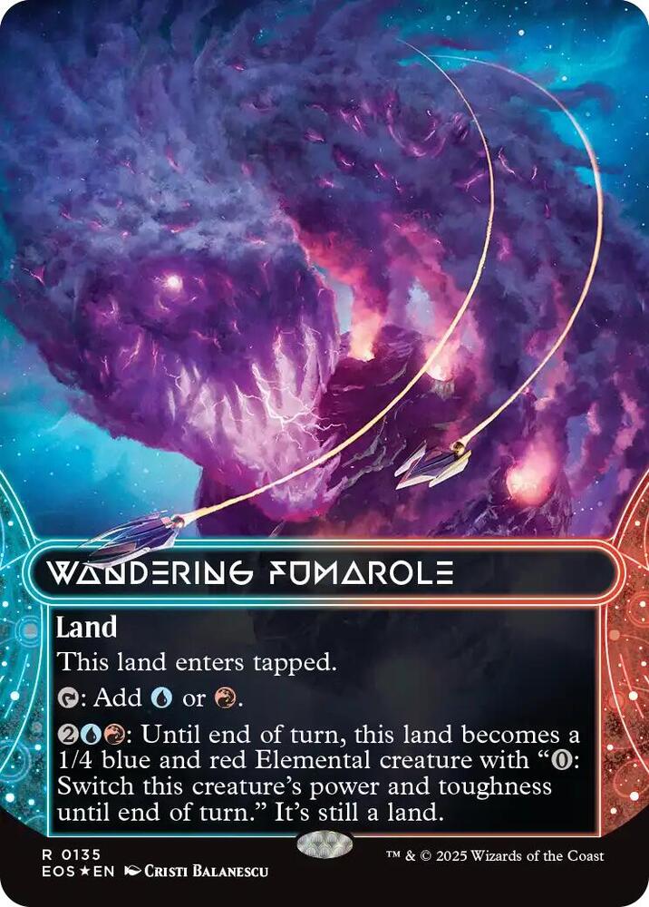 Wandering Fumarole (Borderless) (Galaxy Foil) 135 card from Edge of Eternities: Stellar Sights