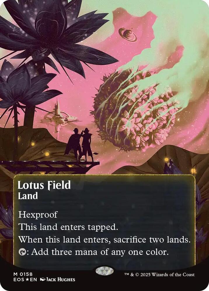 Lotus Field (Borderless) (Galaxy Foil) 158 card from Edge of Eternities: Stellar Sights