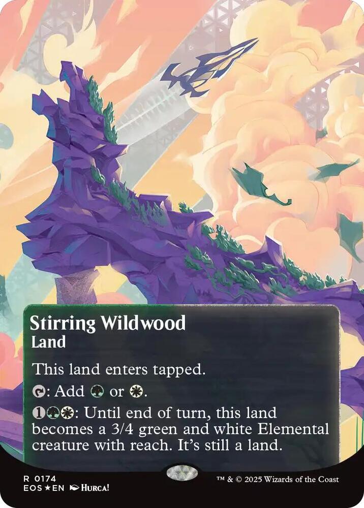 Stirring Wildwood (Borderless) (Galaxy Foil) 174 card from Edge of Eternities: Stellar Sights