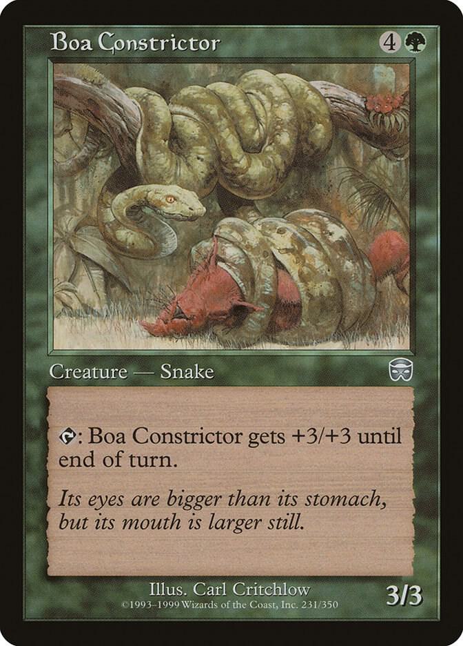 Boa Constrictor 231 card from Mercadian Masques