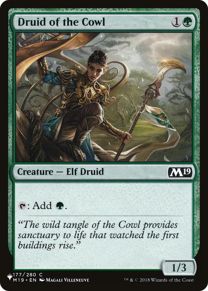 Druid of the Cowl 177 card from The List Reprints