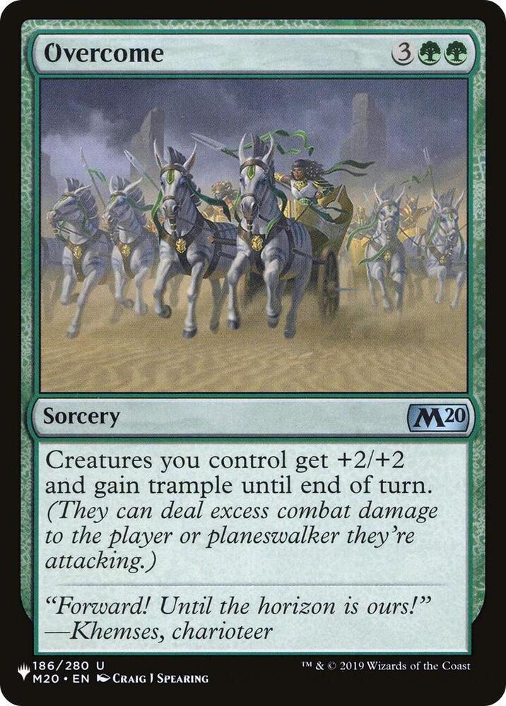 Overcome 186 card from The List Reprints