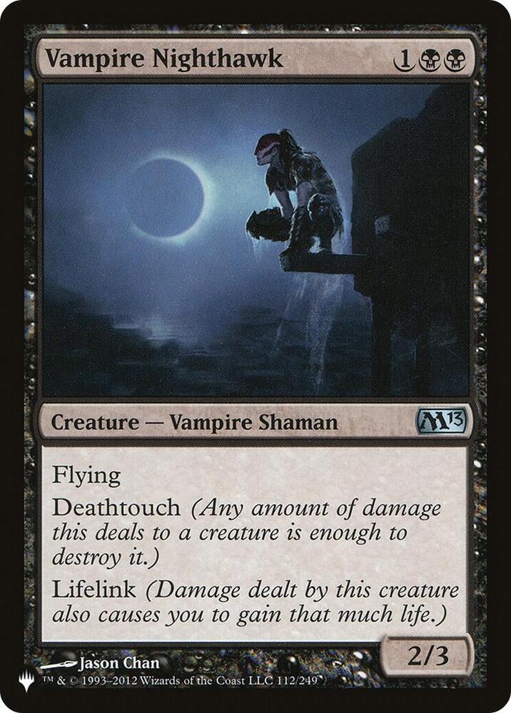 Vampire Nighthawk 112 card from The List Reprints