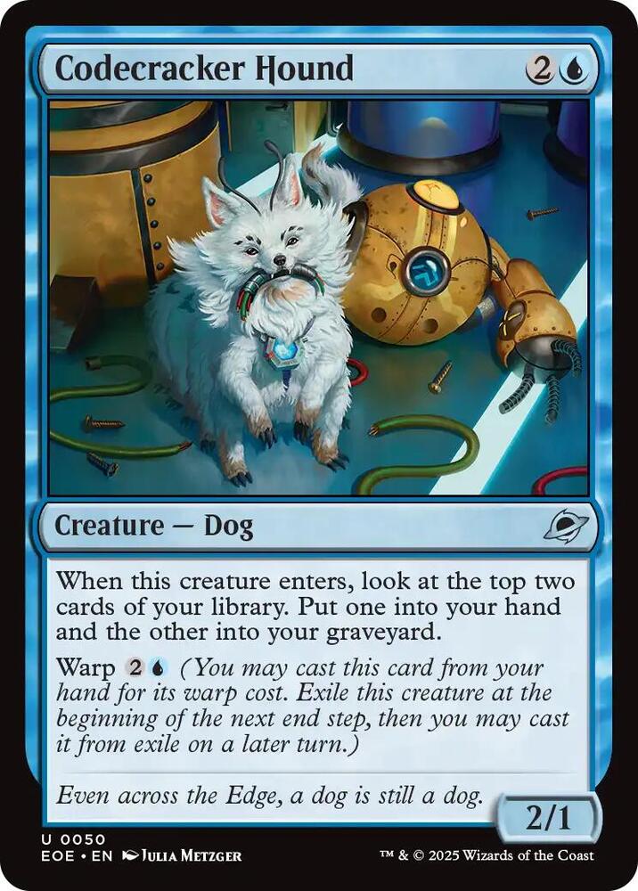 Codecracker Hound 50 card from Edge of Eternities