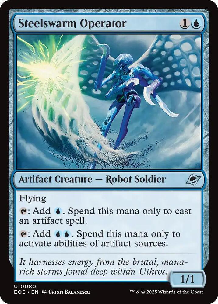 Steelswarm Operator 80 card from Edge of Eternities