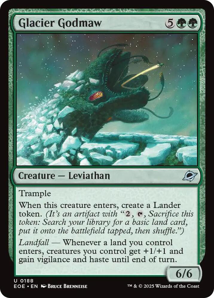 Glacier Godmaw 188 card from Edge of Eternities