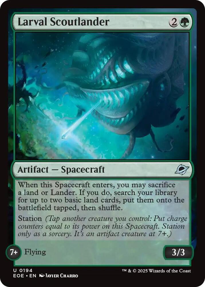 Larval Scoutlander 194 card from Edge of Eternities