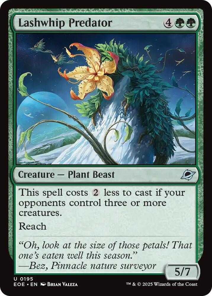 Lashwhip Predator 195 card from Edge of Eternities