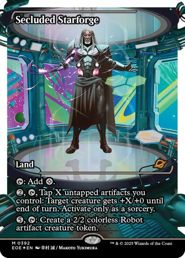 Secluded Starforge (Showcase) (Fracture Foil) 392 card from Edge of Eternities