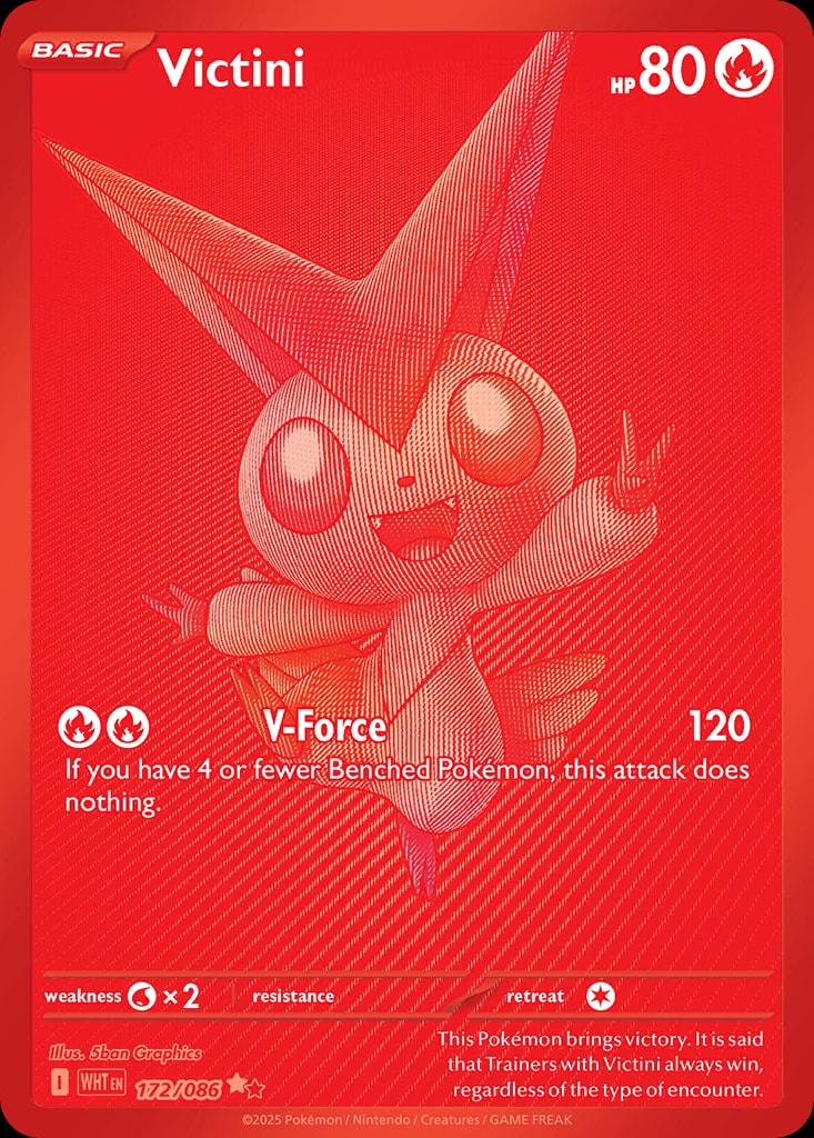 Victini 172/086 card from SV: White Flare