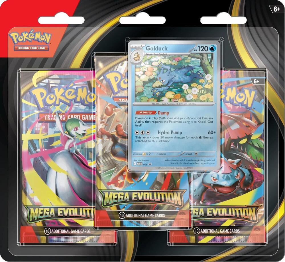 Mega Evolution 3 Pack Blister [Golduck] card from ME01: Mega Evolution