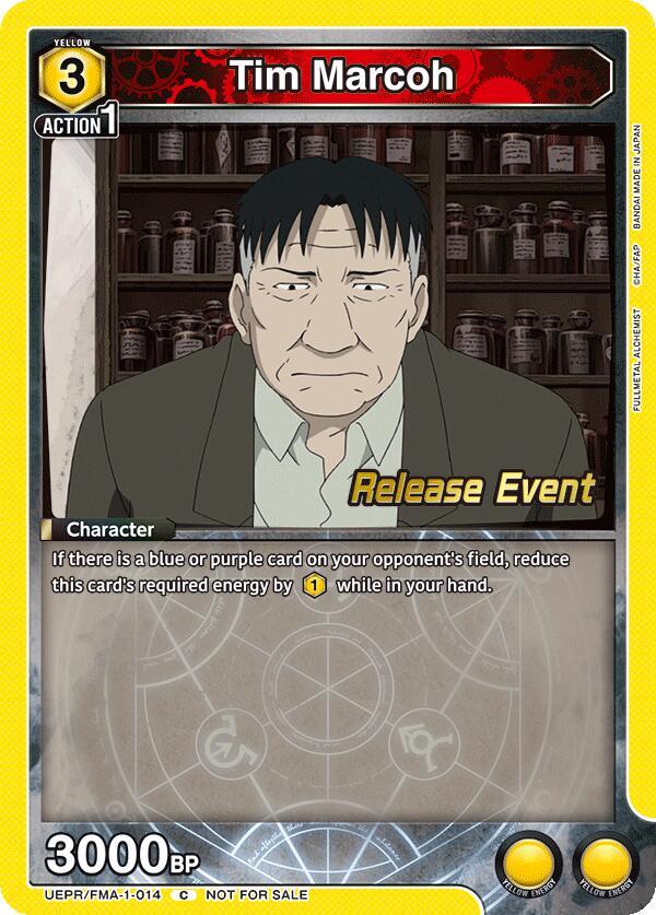 Tim Marcoh UEPR/FMA-1-014 card from UE09BT: FULLMETAL ALCHEMIST Release Event Cards