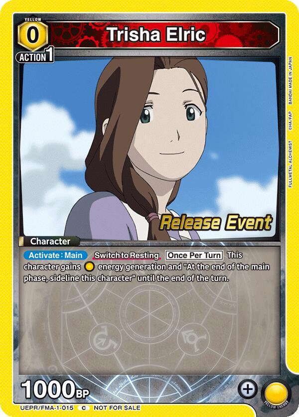 Trisha Elric UEPR/FMA-1-015 card from UE09BT: FULLMETAL ALCHEMIST Release Event Cards