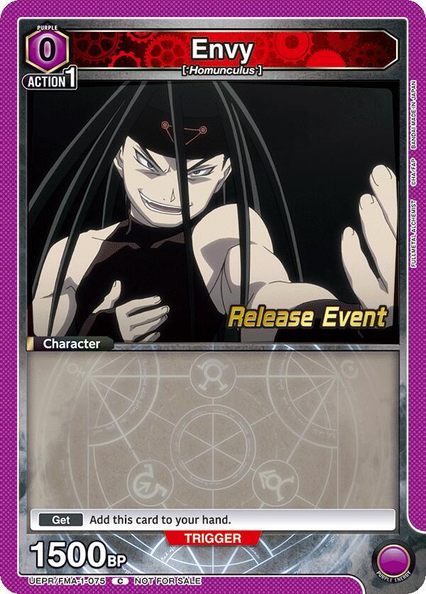 Envy UEPR/FMA-1-075 card from UE09BT: FULLMETAL ALCHEMIST Release Event Cards
