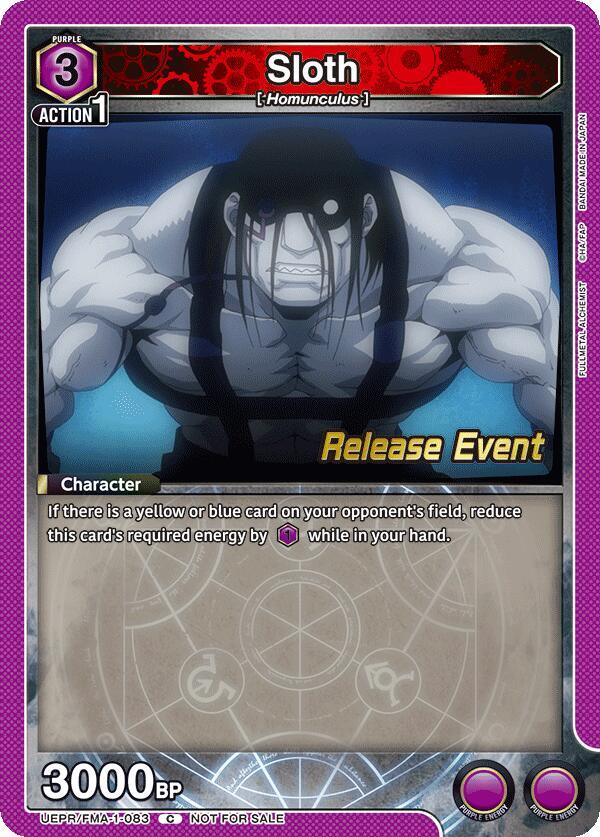 Sloth UEPR/FMA-1-083 card from UE09BT: FULLMETAL ALCHEMIST Release Event Cards