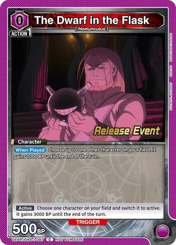 The Dwarf in the Flask UEPR/FMA-1-087 card from UE09BT: FULLMETAL ALCHEMIST Release Event Cards