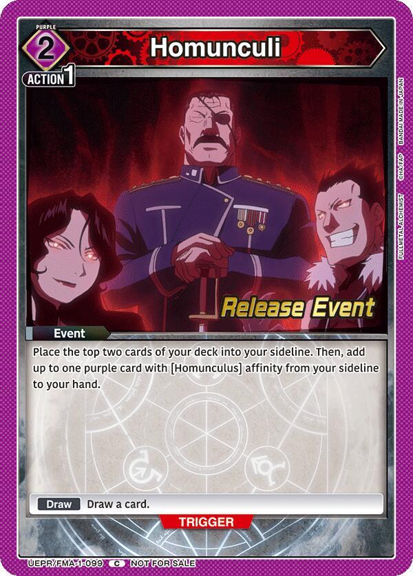 Homunculi UEPR/FMA-1-099 card from UE09BT: FULLMETAL ALCHEMIST Release Event Cards