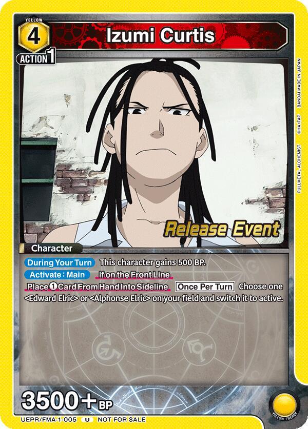 Izumi Curtis UEPR/FMA-1-005 card from UE09BT: FULLMETAL ALCHEMIST Release Event Cards