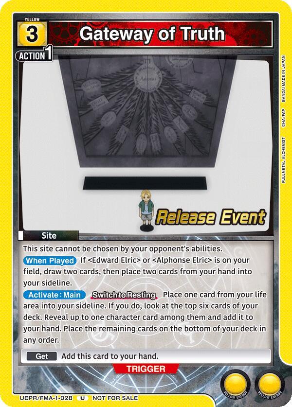 Gateway of Truth UEPR/FMA-1-028 card from UE09BT: FULLMETAL ALCHEMIST Release Event Cards