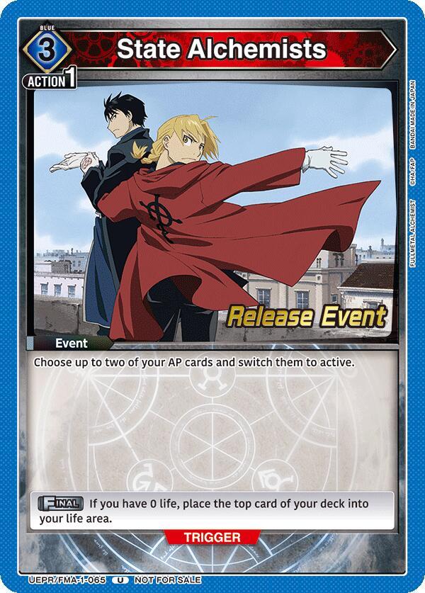 State Alchemists UEPR/FMA-1-065 card from UE09BT: FULLMETAL ALCHEMIST Release Event Cards