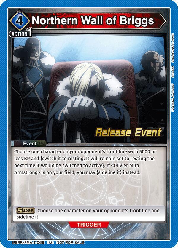 Northern Wall of Briggs UEPR/FMA-1-066 card from UE09BT: FULLMETAL ALCHEMIST Release Event Cards