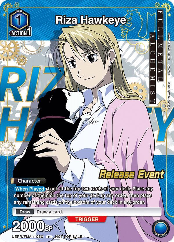 Riza Hawkeye (Release Event Participation) UEPR/FMA-1-050 card from UE09BT: FULLMETAL ALCHEMIST Release Event Cards