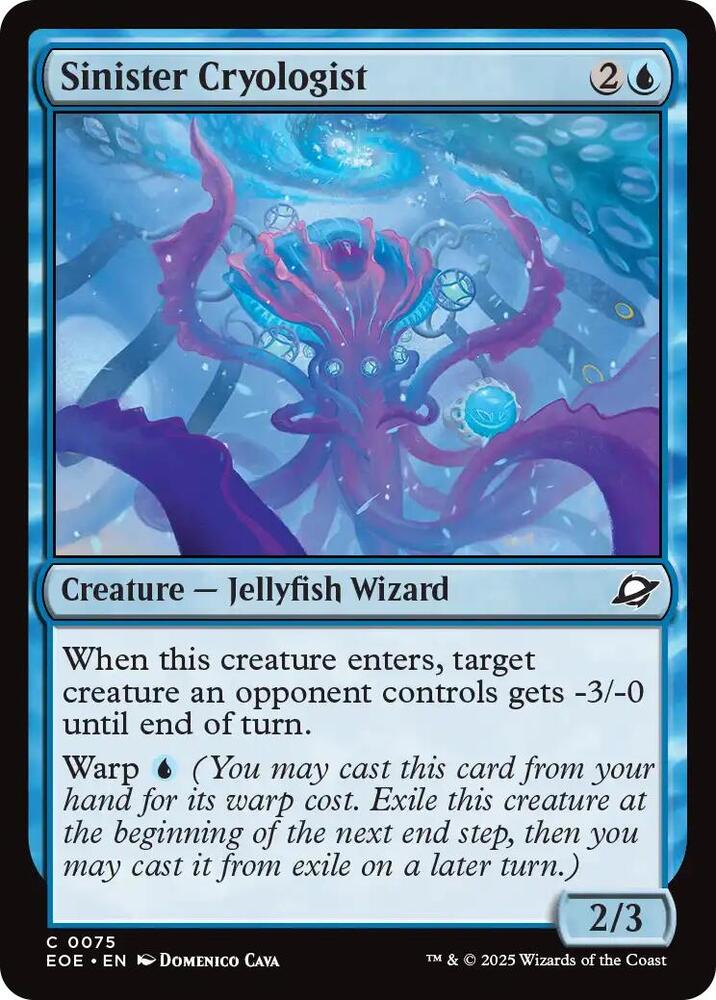 Sinister Cryologist 75 card from Edge of Eternities
