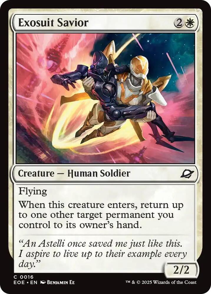Exosuit Savior 16 card from Edge of Eternities