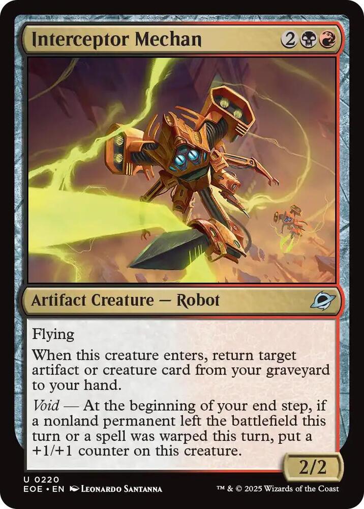 Interceptor Mechan 220 card from Edge of Eternities