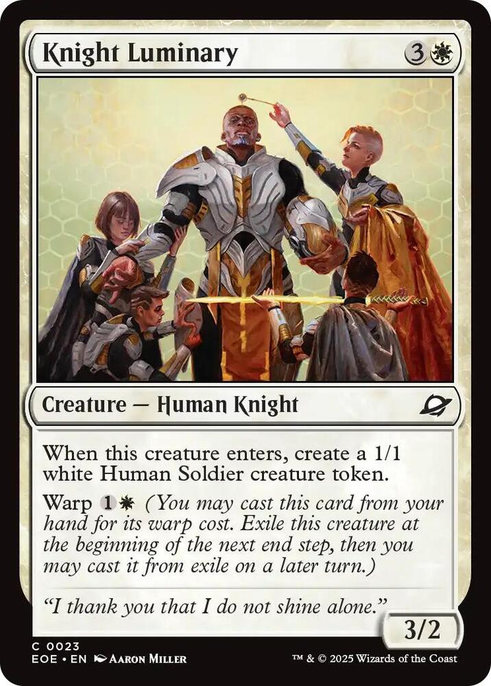 Knight Luminary 23 card from Edge of Eternities