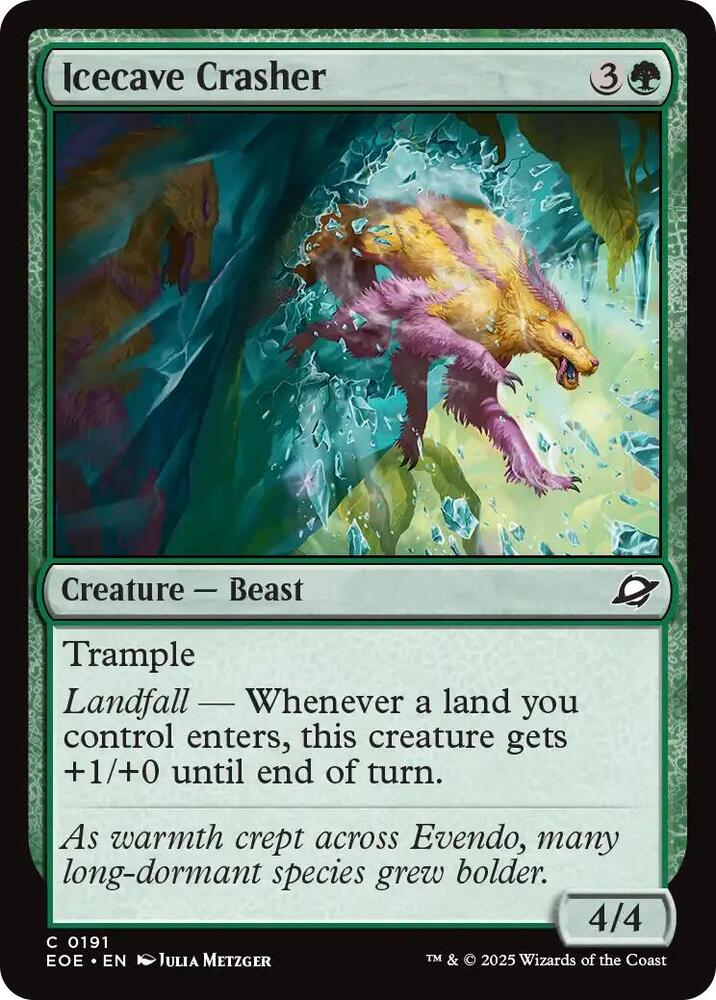 Icecave Crasher 191 card from Edge of Eternities