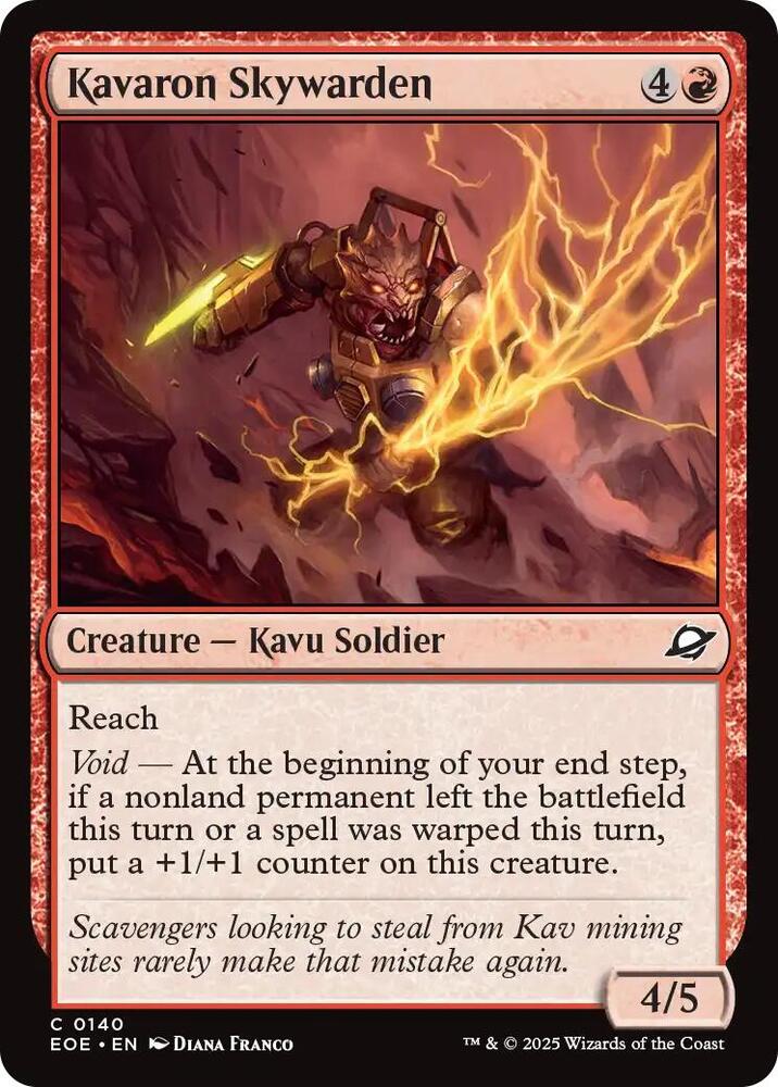 Kavaron Skywarden 140 card from Edge of Eternities