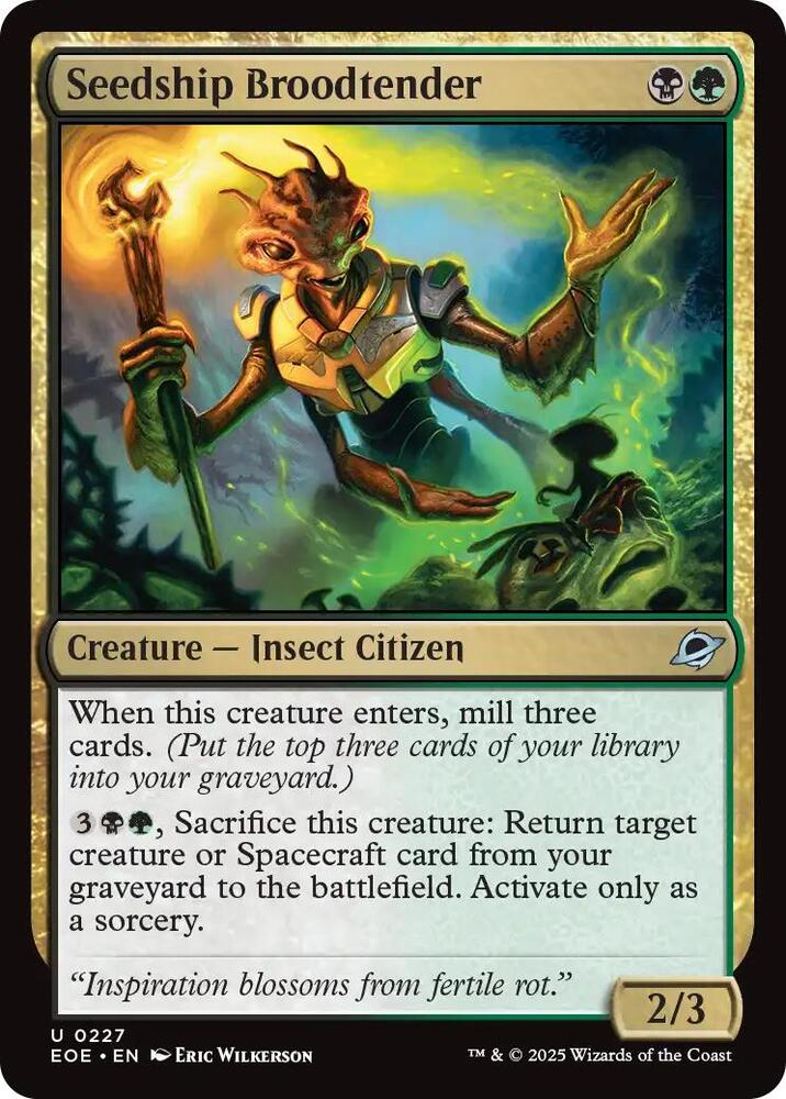 Seedship Broodtender 227 card from Edge of Eternities