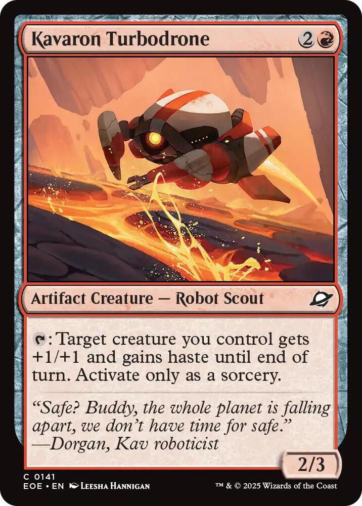 Kavaron Turbodrone 141 card from Edge of Eternities