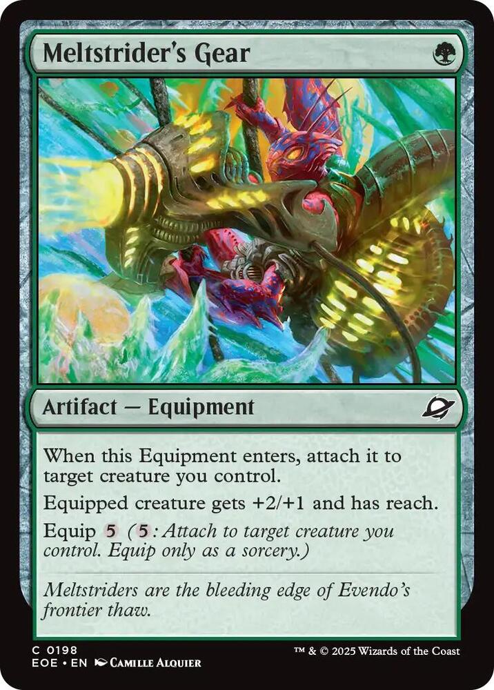 Meltstrider's Gear 198 card from Edge of Eternities