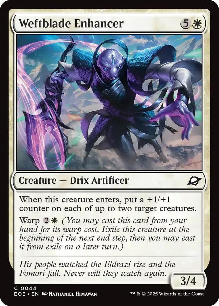 Weftblade Enhancer 44 card from Edge of Eternities
