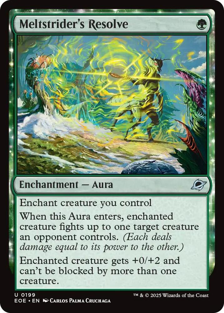 Meltstrider's Resolve 199 card from Edge of Eternities