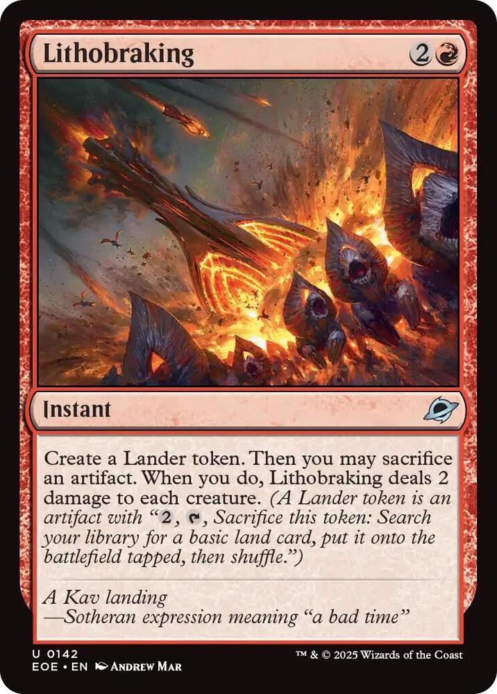 Lithobraking 142 card from Edge of Eternities
