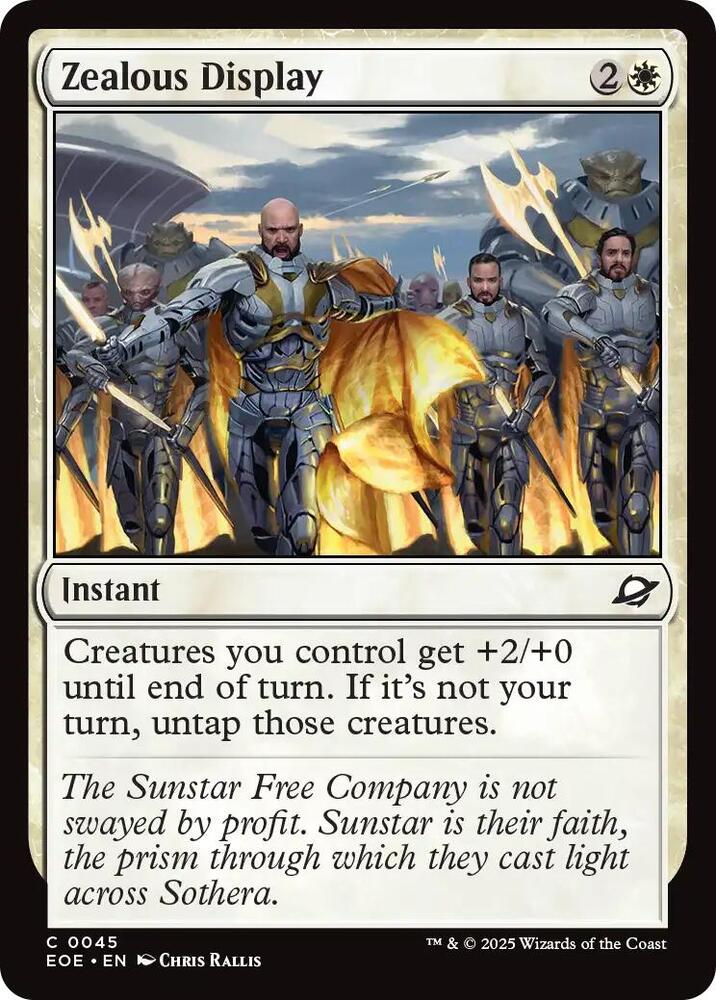Zealous Display 45 card from Edge of Eternities