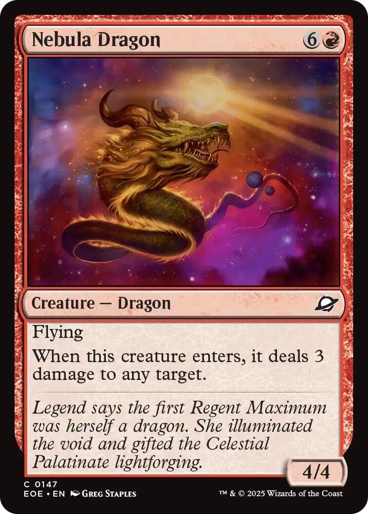 Nebula Dragon 147 card from Edge of Eternities