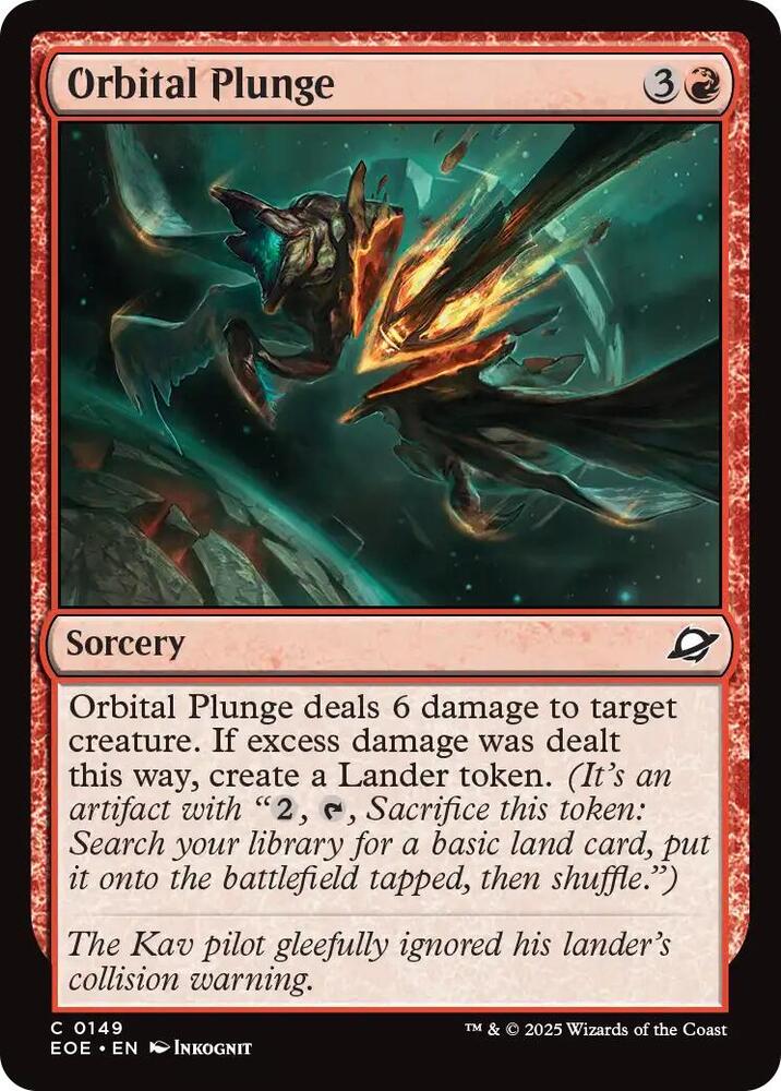 Orbital Plunge 149 card from Edge of Eternities