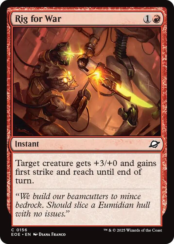 Rig for War 156 card from Edge of Eternities