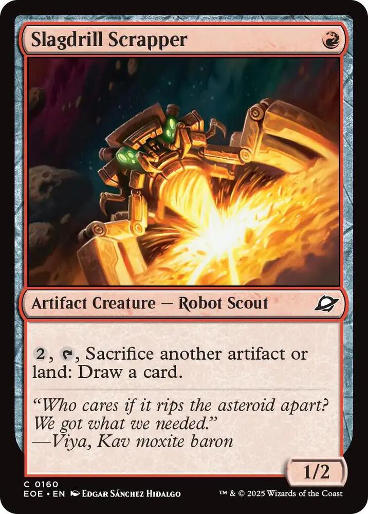 Slagdrill Scrapper 160 card from Edge of Eternities