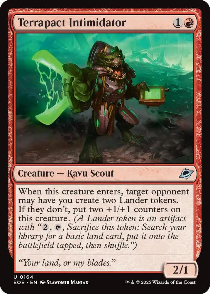 Terrapact Intimidator 164 card from Edge of Eternities
