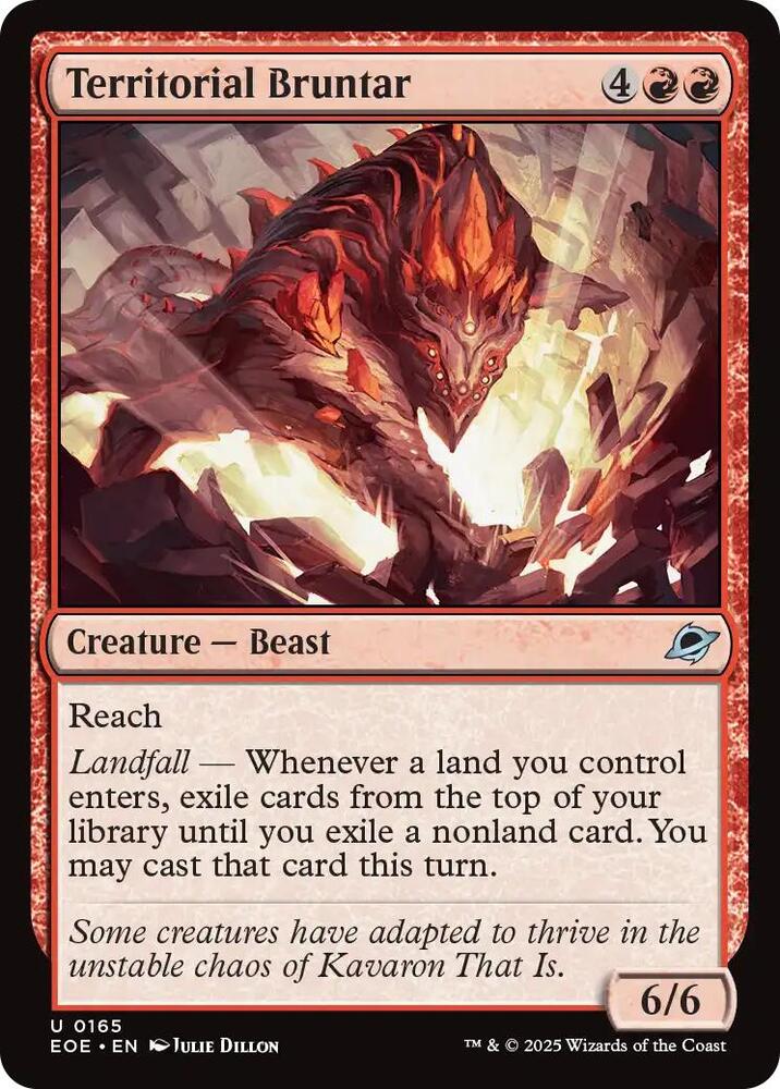 Territorial Bruntar 165 card from Edge of Eternities